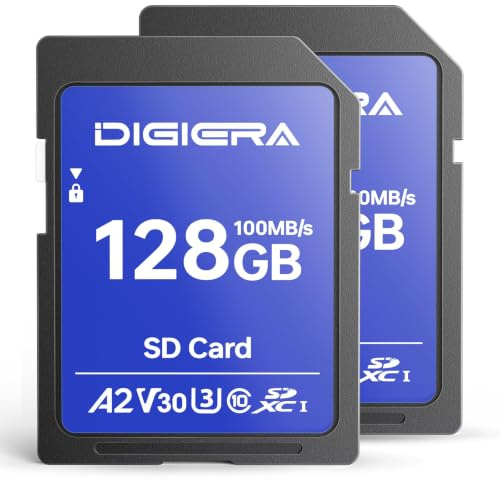 128 GB Tarjeta de Memoria SDXC UHS-I CS100 - hasta 100 MB/s, C10, U3, V30, 4K UHD, para Ordenadores, Cámaras Digitales, Dispositivos de Home Theatre y Sistemas de Navegación para Coche (Pack de 2)