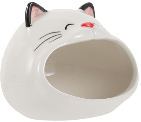 BESPORTBLE Keramikhaus für Hamster als Kühles Sommerurlaub Nest mit Weißer Farbe für Schlafen Sowie Bewegung Geeignet für Kleine Haustiere