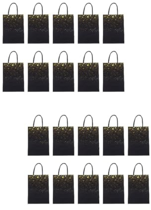 minkissy 20stücke Papiertragetaschen Mit Goldprägung Für Für Abschlusspartys Geburtstage Und Vielseitig Einsetzbar Für Süßigkeiten Kosmetik Und