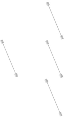 FRCOLOR 4 Stück Krawattennadel kleiderspange hemdhalter Kragenstäbchen für Hemd krawattenhalter kragennadel bleibt Stellnadel Clips Kostümzubehör Hemdkragensteg für Herren Legierung Silver