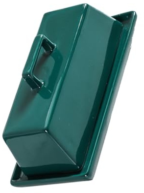 TOPPERFUN 1 Ensemble Boîte à Beurre Céramique Couvercle Assiette à Beurre pour Repas Quotidiens Réunions Familiales