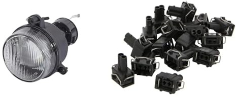Hella 1NL 007 186-021 Glühlampe-Nebelscheinwerfer - links/rechts - für u.a. Renault Twingo I (C06_) + 8JD 156 150-807 Steckgehäuse - 2-polig - Menge: 20