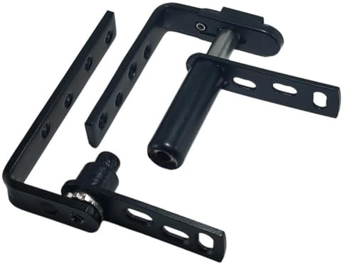 Juego de bisagras de puerta de acero inoxidable 304, diseño de doble giro de autorretorno, para puertas de cafetería, bar, granero y persianas, color negro, apto para puertas de hasta 30 mm de grosor