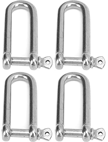Yctze Manilles de Type U en Acier Inoxydable, 4 Pièces, Solutions de Levage et de Levage pour Applications Marines et Intérieures (6MM)