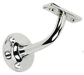 Handrail Brackets for Wall Mounted Handrail Balustrade by Zoo Hardware, Heavy Duty Stair Rail Brackets. (Polished Chrome) (Various Quantity)