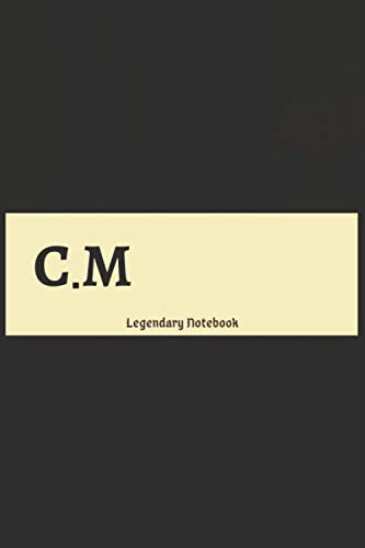C.M : Brouwn Monogram Personalized Notebook With Two Initials.: Matte Soft Cover Professional Style, And Geometric Design for Men & Women with 120 Blank Wide Lined Pages