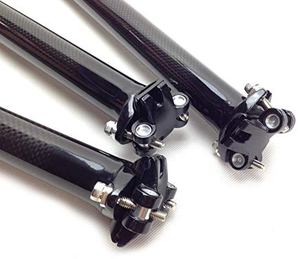 Toseek 3K Sattelstütze für Mountainbikes, Rennräder, 27,2/30. 8/31,6 x 350/400 mm (LK, 31,6 x 350 mm)