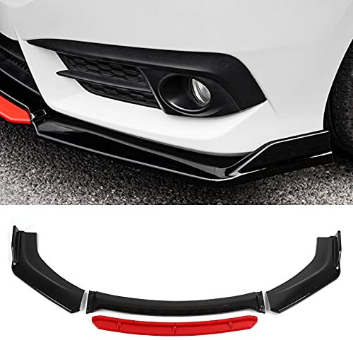 Frontstoßstange Lip Bodykit, Frontstoßstange Lippe Kinnspoiler , Auto Frontschürze Lip Spoiler Splitter Body Kit PP Universal Auto Exterieur Aerodynamisches Zubehör
