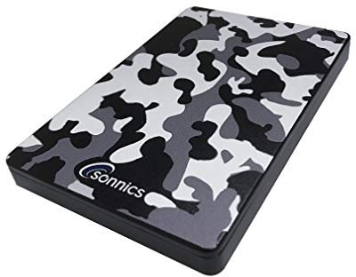 Sonnics 500GB Tipo C USB 3.1 Esterni Portatile Hard-Disk per Finestre PC, Mac, Smart TV, XBOX ONE/Serie X & PS4 /PS5, Grigio Camo