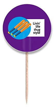 Hip Hop Music Life Pursues - Banderas redondas para palillo de dientes
