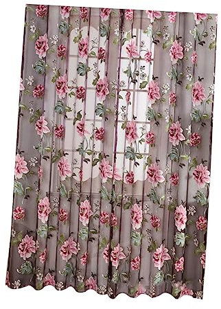 LIFKOME Jalousien Für Schlafzimmerfenster Fenstertüll Küchenvorhänge Gardinen Für Küchenfenster Gardinen Für Schlafzimmer, Transparent Lila Vorhänge Durchsichtige Vorhänge Voile Violett