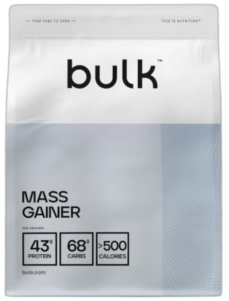 Bulk Complete Mass Gainer | Zimt-Cerealienmilch | 2.5kg | 43g tein und 5g BCAAs Portion | Hochkalorisches Mass Gainer | Unterstützt Muskelaufbau | Leicht mischbar | Leckere Geschmacksrichtungen | 43g tein und 5g BCAAs Portion, Hochkalorisches Mass Gainer, Unterstützt Muskelaufbau, Leicht mischbar