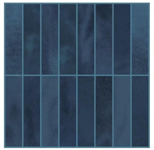GRIPRO Peel and Stick Wall Tile – 10x10 3D Adhesive Backsplash Tile for Kitchen, Bathroom 3D Wall Panels (4 Sheets, Dark Blue)
