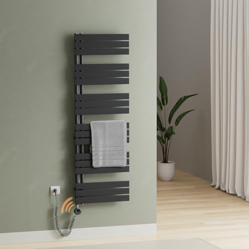 S'AFIELINA Smart WiFi Badheizkörper Elektrisch 1599×600 mm Anthrazit 1000W