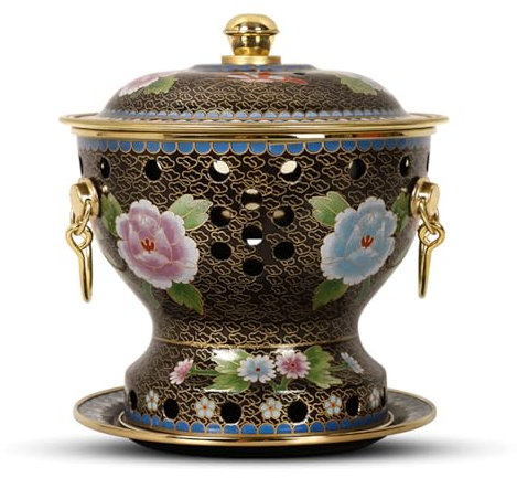 OYWEHECE Einzelne Person, Kleiner Kupfertopf, Alter Pekinger Kleiner Dicker Kuh-Hot Pot, Chinesischer Traditioneller Cloisonné-Hot Pot, Kommerzieller Alkoholanteil, Roter Kupfer-Hot Pot,F