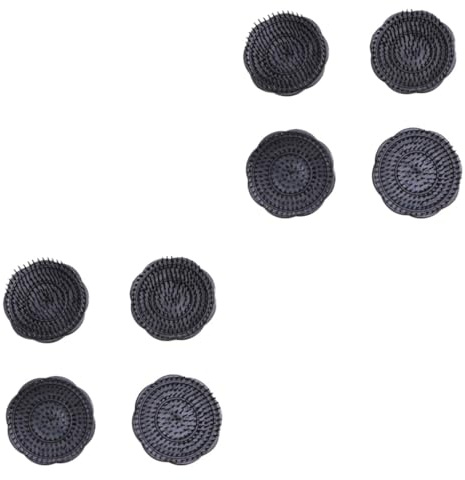 FRCOLOR 8stücke Teiliges Kopfhautmassagebürste Shampoo Bürste Für Tiefenreinigung Sanfte Massage Für Haartypen Flexible Kunststoffkonstruktion Schwarz