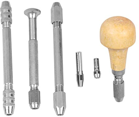 Yardenfun 4-teiliges Handbohrer-set Bohrfutter Handgedrehte Bohrer Heimwerkzeug Einzelne Doppelte Runde Sechseckige Öffnung Sicher Und Bequem