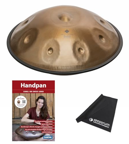 Sela Handpan SE 202 Harmony D Amara mit Lehrbuch und keepdrum Mikrofasertuch