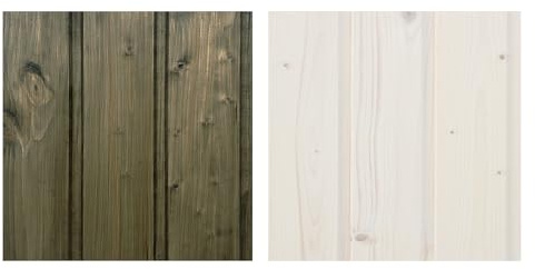 TIMBELA Juego de acabados para madera interior y exterior - 5 L BLANCO + 5 L MUSGO + juego de brochas de REGALO