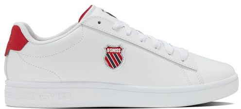 K-Swiss Baskets Court Shield II pour Homme, Blanches, 44 UE, Blanc., 44 EU