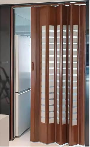 Akkordeon-Falttür für Schrank, Schiebetüren, einziehbare Scheunenpaneele, Tor für Wohnzimmer, Büro, Flur, Speisekammer, 90 x 200 cm, 200 x 210 cm hoch