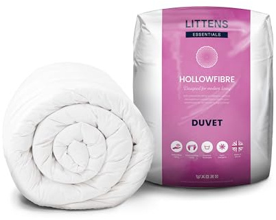 Littens Essentials 15 Tog Single Bed Non-Allergy Polypropylene Hollowfibre Heavy Warm Winter Duvet Quilt (135cm x 200cm)