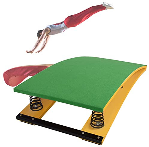 Turn-Sprungbrett, Robustes Sprungbrett für Männer und Frauen, verdicktes Hartholz mit 4 Federn im Inneren, professionelles Turn-Sprungbrett für sportliches Training (grün)