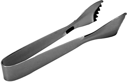 Pince à glace de qualité alimentaire Thic Stainl Steel Empêche la glissade Sugar Food Tweezers pour la cuisine à la maison Bar Noir Plaqué or Glace Sstongar Tongsfood Tongsstainl Acier Glace