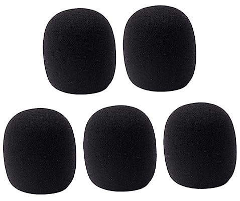 BESPORTBLE 10pcs 36mm Microphone Cover Sponge Mic Shield for Handheld Stage Microphones Black Mic Filter Saliva Protection