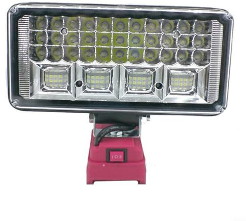 18V Work Light For Einhell, 57-LED Portable Spotlight With USB Charging Port, ABS Construction For Job Site/Outdoor Lighting, Compatible With Li-ion Batteries