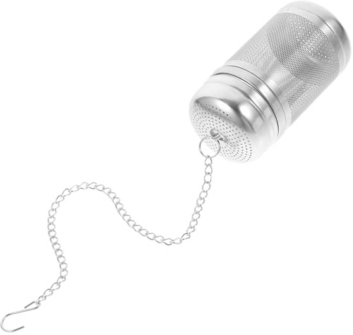 Gatuida Colador de Especias Inoxidable para Cocción Filtro de Infusiones Reutilizable con Diseño de Cadena para y para Hot Pot y Almacenamiento Conveniente
