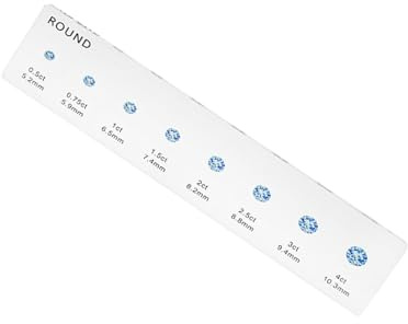 Appareil de mesure de la taille des bagues pour diamants ronds, ovales et carrés avec marquages de haute précision, règle de mesure de strass, règle de mesure multifonction en acrylique pour bijoux