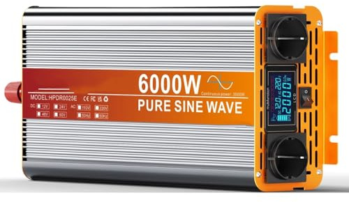 Convertidor Inversor Potencia Pura 12 V A 220 V 5000 W Transformador 12 V A 220 V Inversor De Corriente(5000w,12V)