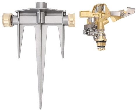 Arroseur de Jardin, buse en Laiton rotative à 360 degrés, Distance de pulvérisation de 49 Pieds, NH 3/4 po, arroseur à Base de Pointe pour verger de Cour