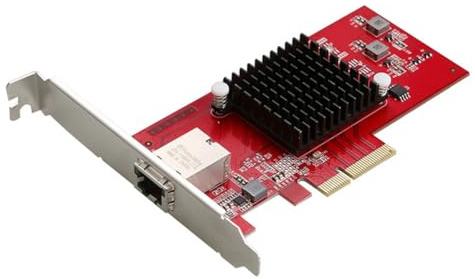 Osmond Adaptador de Red Ethernet de 10 GB, Tarjeta de Red de Fibra Óptica PCI-e RJ45, Chip AQC107, Tarjeta Ethernet para Servidor de 2,5 G/5 G/10 G.