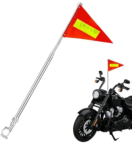 Generisch Fahne für Fahrrad,Wasserdicht, ausziehbar, reflektierend - Sicherheitsfahnen für Fahrrad, Motorrad, Rollstuhl, Golfwagen - für Erwachsene, Kinder, Outdoor