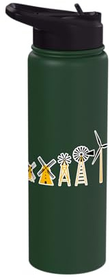 Windmill Technician Wind Pumps Operator Wind Engineer Stainless Steel Insulated Water Bottle