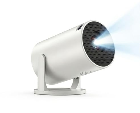 Mini Projector with WiFi and Bluetooth, Smart Portable Projector 4K 1080P Full HD Supported, Auto Keystone Correction, 240° Rotatable Stand Home Theater Projector for iPhone/Laptop/Outdoor/Ceiling