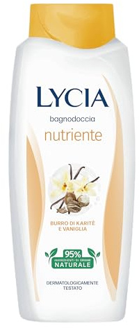 Lycia - Näringsrik duschtvål, med naturligt extrakt av vanilj och sheasmör, vaniljparfym, 750 ml