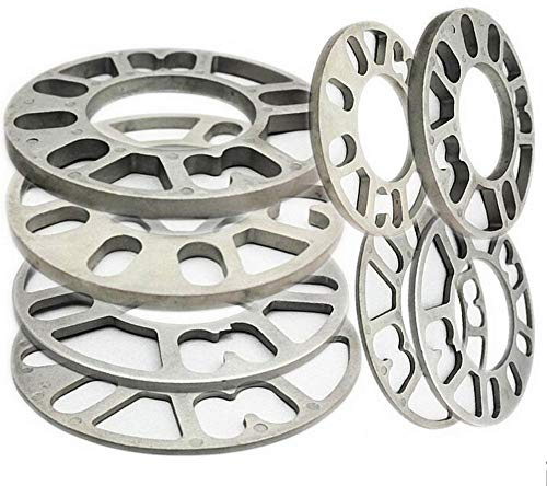 Separadores de Rueda,4Pcs Aleación De Aluminio 4 Y 5 Lug 3/5 / 8/10 / 12 mm Espesor Junta De Espaciador De Rueda para Universal Coche Auto (12mm)