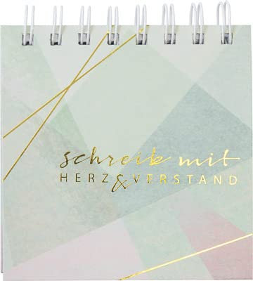 Notizbuch, Spiralblock, inkl. Bleistift, Notizheft mit 100 Seiten, hardcover, dotted, punktkariert, gepunktet, ideal als Tagebuch, Bullet Journal, Ideenbuch, Schreibheft