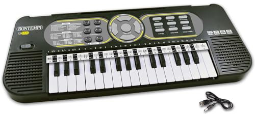 Bontempi | MiniKey - Tastiera Portatile a 32 Tasti con Passo Mini e Versatile Opzione di Alimentazione, 430x160x50 mm
