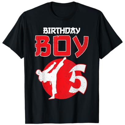 Karate Taekwondo 5 Years Old Birthday Martial Arts for Boys T-Shirt