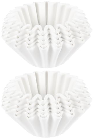 Lot de 100 filtres à café en papier pour la maison, les cafés, les restaurants et les bureaux (blanc)