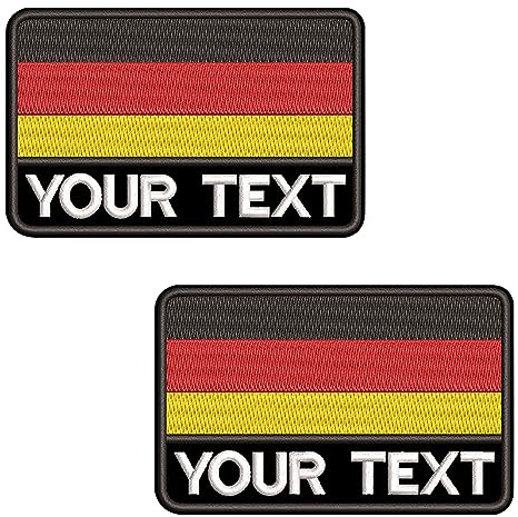 Benutzerdefinierte deutsche Militär Name Patch personalisierte gestickte | Anpassbarer Name Patches mit Hakenverschluss, Personalisierte taktische Moral bestickte Namen mit Deutschland Flagge Patch