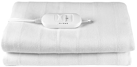 Kleeneze Heated Underblanket – Electric Blanket For Single Beds, Machine Washable Under Bed Cover, 3 Heat Settings, Indicator Light, Soft Fabric, Detachable Controller, Tie Down 35W, 135 x 65cm