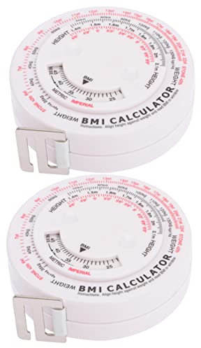Angoily 2pezzi Nastro Misuratore Corpo Calcolatore Bmi Nastro Misuratore Vita Salute Portatile Durevole Resistente all Usura Piccolo Pratico
