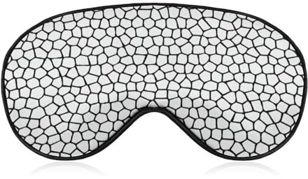 Schlafmaske mit Mosaikmuster, Augenabdeckung aus Seide, weiche Augenbinde aus Satin, Gummiband, Nacht-Augenschutz, Reise-Nickerchen für Frauen und Männer