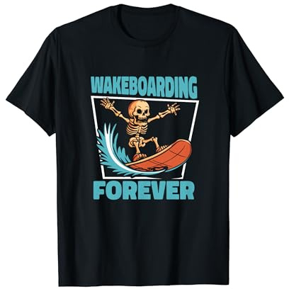 Wakeboarder Skelett Wakeboarden - Waken Wakeboard T-Shirt