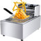 6 L Friteuse électrique, friteuse inox, 2500W, Friteuse grande capacité, friteuse professionnelle 1 bacs avec régulateur de température friteuse electrique avec huile 60℃-200℃